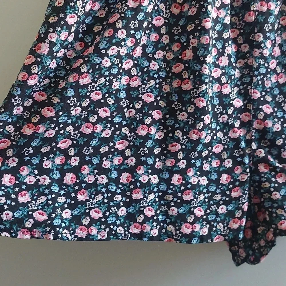 Ditsy Floral playsuit romper jumper shorts black summer Beach Festival 6